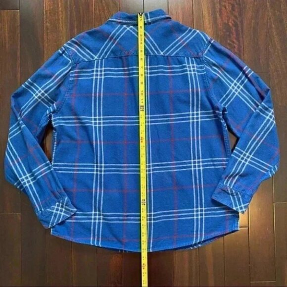 Tony Hawk Flannel Button Front Shirt Long Sleeves Blue Plaid Size XL - Picture 12 of 14